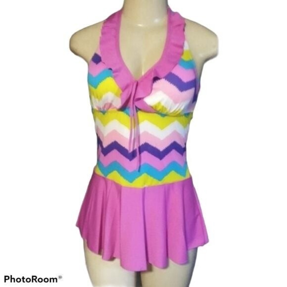 Pink Colored Tanki Swimsuit - Picture 1 of 7
